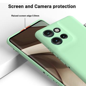 Motorola Edge 50 Neo Liquid Silikone Cover med Strop - Grøn