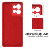 Motorola Edge 50 Neo Liquid Silikone Cover med Strop - Rød