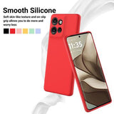 Motorola Edge 50 Neo Liquid Silikone Cover med Strop - Rød
