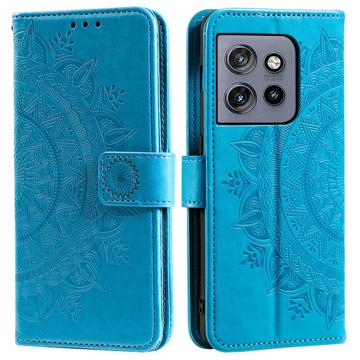 Motorola Edge 50 Neo Mandala Series Etui med Pung - Blå