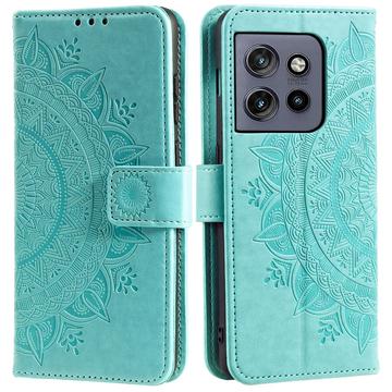 Motorola Edge 50 Neo Mandala Series Etui med Pung - Grøn