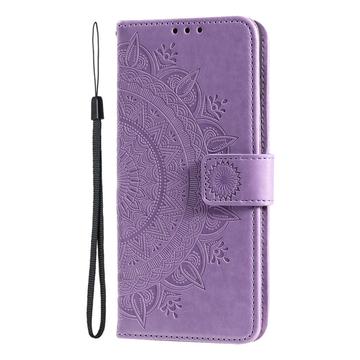 Motorola Edge 50 Neo Mandala Series Etui med Pung - Lilla