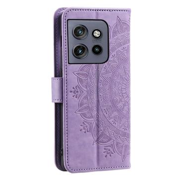Motorola Edge 50 Neo Mandala Series Etui med Pung - Lilla