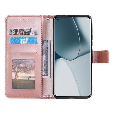 Motorola Edge 50 Neo Mandala Series Etui med Pung - Rødguld