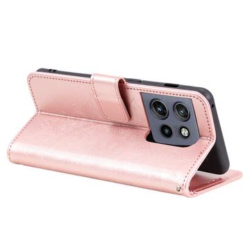 Motorola Edge 50 Neo Mandala Series Etui med Pung - Rødguld
