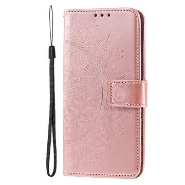 Motorola Edge 50 Neo Mandala Series Etui med Pung - Rødguld