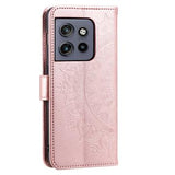 Motorola Edge 50 Neo Mandala Series Etui med Pung - Rødguld