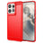 Motorola Edge 50 Pro Børstet TPU Cover - Karbonfiber - Rød
