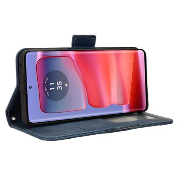 Motorola Edge 50 Pro Pung Cover med Kortholder - Blå