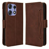 Motorola Edge 50 Pro Pung Cover med Kortholder - Brun