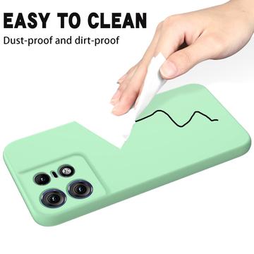 Motorola Edge 50 Pro Liquid Silikone Cover med Strop - Grøn