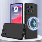 Motorola Edge 50 Pro Liquid Silikone Cover - MagSafe Kompatibel - Sort
