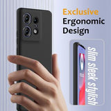Motorola Edge 50 Pro Liquid Silikone Cover - MagSafe Kompatibel - Sort