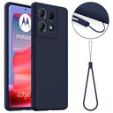 Motorola Edge 50 Pro Liquid Silikone Cover - MagSafe Kompatibel - Mørkeblå