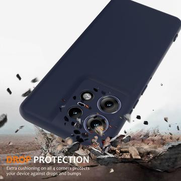 Motorola Edge 50 Pro Liquid Silikone Cover - MagSafe Kompatibel - Mørkeblå