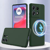 Motorola Edge 50 Pro Liquid Silikone Cover - MagSafe Kompatibel - Mørkegrøn