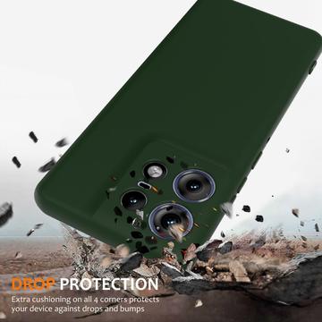 Motorola Edge 50 Pro Liquid Silikone Cover - MagSafe Kompatibel - Mørkegrøn