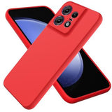 Motorola Edge 50 Pro Liquid Silikone Cover med Strop - Rød