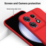 Motorola Edge 50 Pro Liquid Silikone Cover med Strop - Rød