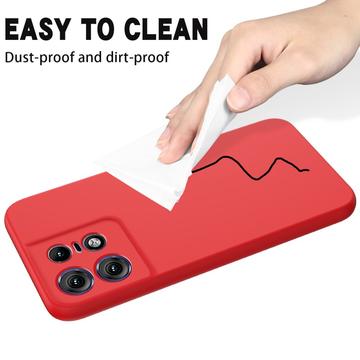 Motorola Edge 50 Pro Liquid Silikone Cover med Strop - Rød