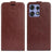 Motorola Edge 50 Pro Vertikal Flip Taske med Kortholder - Brun