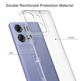 Motorola Edge 50 Ridsefast Hybrid Cover - Gennemsigtig