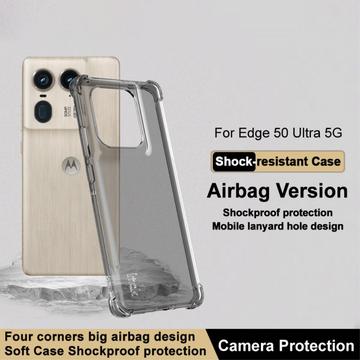 Motorola Edge 50 Ultra/Moto X50 Ultra Imak Faldsikkert TPU Cover - Gennemsigtig Sort