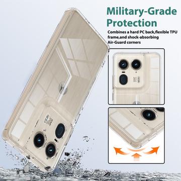 Motorola Edge 50 Ultra/Moto X50 Ultra Ridsefast Hybrid Cover - Gennemsigtig