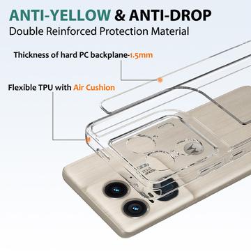 Motorola Edge 50 Ultra/Moto X50 Ultra Ridsefast Hybrid Cover - Gennemsigtig