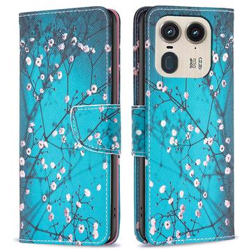 Motorola Edge 50 Ultra/Moto X50 Ultra Wonder Series Pung - Hvide Blomster