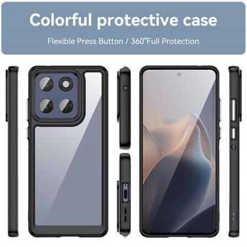 Motorola Edge 60/60 Fusion Anti-Shock Hybrid Cover - Sort