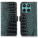 Motorola Edge 60 Fusion Crocodile Series Læderpung med RFID - Grøn