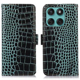 Motorola Edge 60 Fusion Crocodile Series Læderpung med RFID - Grøn