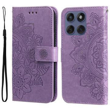 Motorola Edge 60 Fusion Mandala Series Etui med Pung - Lilla