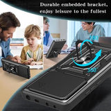 Motorola Edge 60 Fusion Roterende Ring Hybrid Cover med Kameraskjold - Rødguld