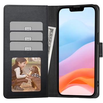 Motorola Edge 60 Fusion Tech-Protect Pung Cover med Magnet og Stativ - Sort
