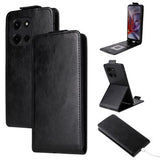 Motorola Edge 60 Fusion Vertikal Flip Taske med Kortholder - Sort