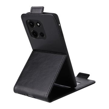 Motorola Edge 60 Fusion Vertikal Flip Taske med Kortholder - Sort