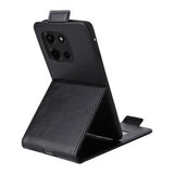 Motorola Edge 60 Fusion Vertikal Flip Taske med Kortholder - Sort