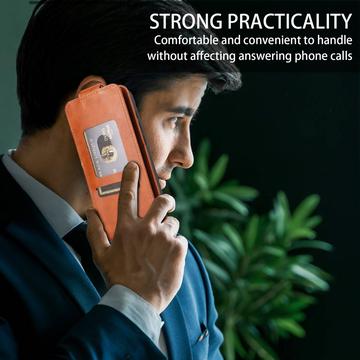 Motorola Edge 60 Fusion Vertikal Flip Taske med Kortholder - Brun