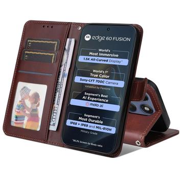 Motorola Edge 60 Fusion Pung med Magnetisk Lukning - brun