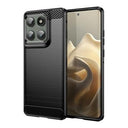 Motorola Edge 60 Pro/Edge (2025) Børstet TPU Cover - Karbonfiber - Sort