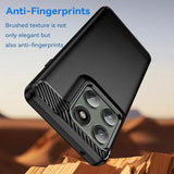 Motorola Edge 60 Pro/Edge (2025) Børstet TPU Cover - Karbonfiber - Sort