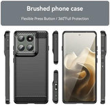 Motorola Edge 60 Pro/Edge (2025) Børstet TPU Cover - Karbonfiber - Sort