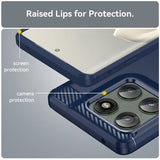 Motorola Edge 60 Pro/Edge (2025) Børstet TPU Cover - Karbonfiber - blå