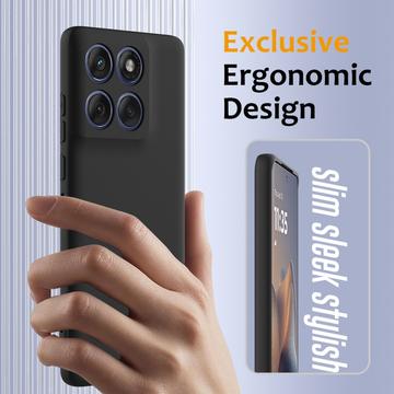 Motorola Edge 60 Pro Liquid Silikone Cover - MagSafe Kompatibel - Sort