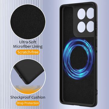Motorola Edge 60 Pro Liquid Silikone Cover - MagSafe Kompatibel - Sort