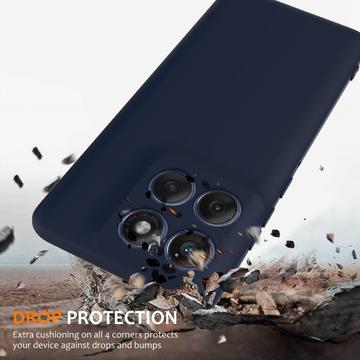 Motorola Edge 60 Pro Liquid Silikone Cover - MagSafe Kompatibel - Mørkeblå