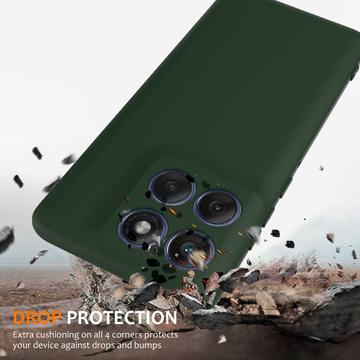 Motorola Edge 60 Pro Liquid Silikone Cover - MagSafe Kompatibel - Mørkegrøn