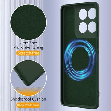 Motorola Edge 60 Pro Liquid Silikone Cover - MagSafe Kompatibel - Mørkegrøn